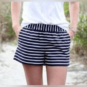 J. Crew Factory Navy and White Striped Women’s Shorts